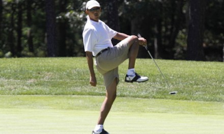 Fore! Obama hits it out of bounds in Louisiana flood response