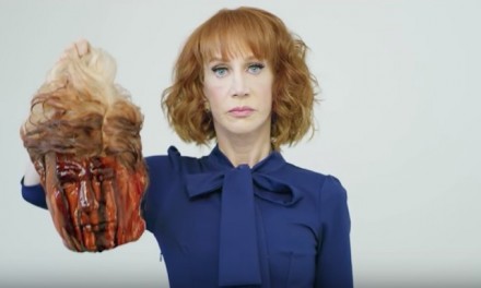 Head chopper Kathy Griffin slams Trump from hospital bed: ‘He’s lying’