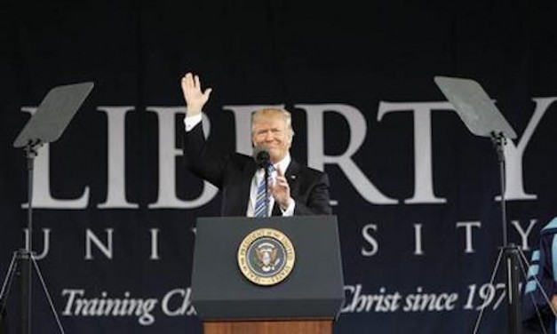 Trump to Liberty U grads: We worship God, not government