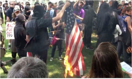 Portland: Patriot Prayer, Antifa face off in violent protest as police stand by