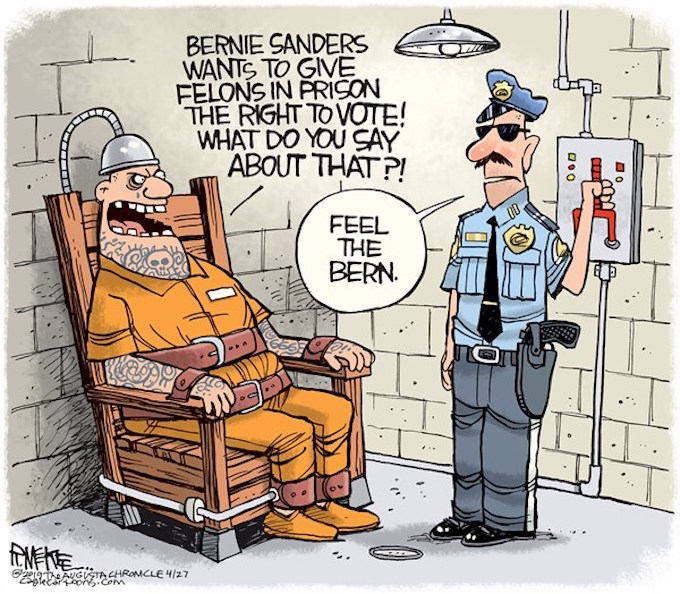 Prison guard’s response to Bernie!
