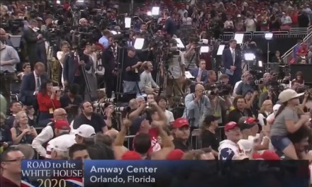 Six minutes … CNN cuts out of Orlando rally after Trump gets crowd chanting ‘CNN Sucks!’