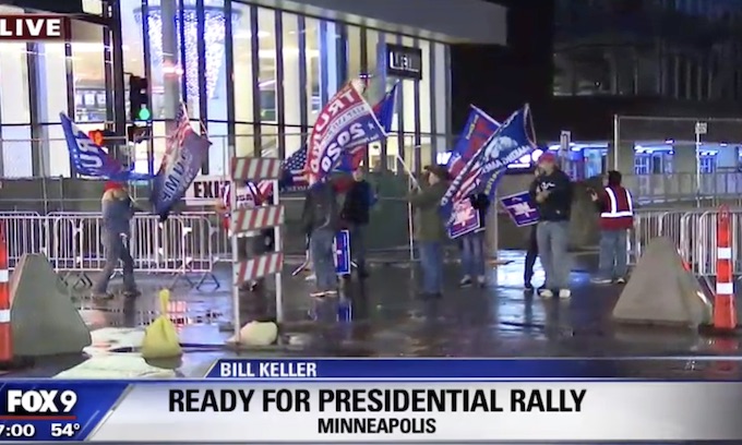 Trump rally tonight in the belly of the beast