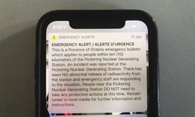 Canadian officials accidentally push nuke alert to millions