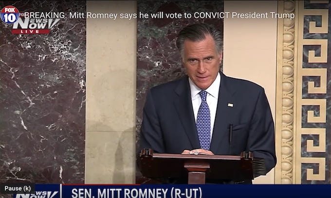 US Senate: Trump not guilty on all charges — Mitt Romney announces he will vote with Democrats to convict Trump