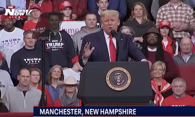 Rally: Crowd Chants ‘Lock her up’ when Trump talks about someone mumbling behind him at SOTU