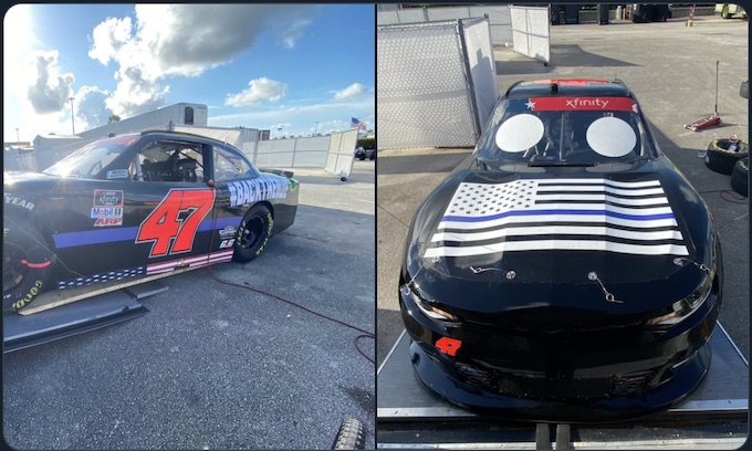 NASCAR team shows support for police with ‘Back the Blue’ car