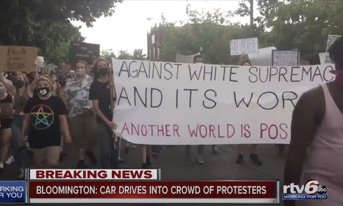 Dangerous streets: Police search for driver who struck woman at Indiana protest