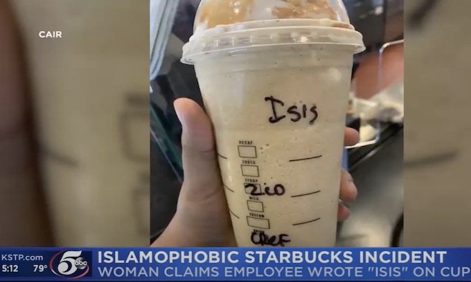 CAIR-MN calls for firing of St. Paul Starbucks worker who wrote ‘ISIS’ on Muslim woman’s coffee cup