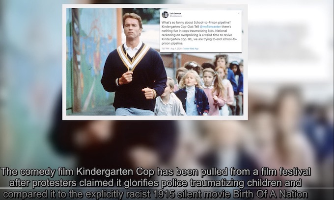 ‘Kindergarten Cop’ screening canceled after movie is accused of glorifying police traumatizing children