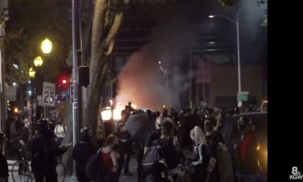 As Democrats celebrated in virtual world it was the 83rd night of rioting in Portland
