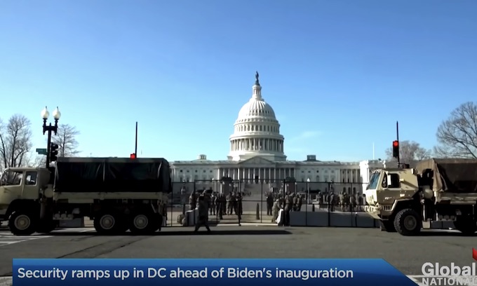 Eerie video shows Capitol warning message tested in desolate DC streets