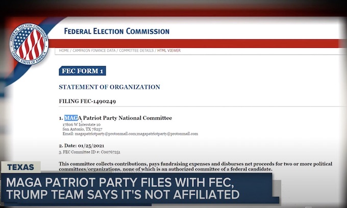 ‘MAGA Patriot Party’ files with FEC; Trump team says it’s not affiliated