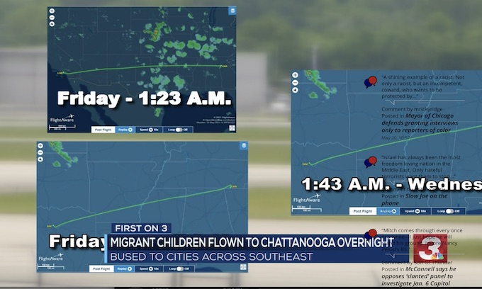 Late-night flights carrying migrant children arrive in Chattanooga