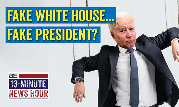 Fake White House? Joe Biden Gets Covid Shot in Fake White House Studio