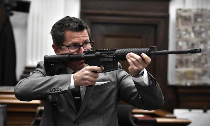 Finger on the trigger, Rittenhouse prosecutor points AR-15 at jury during closing arguments
