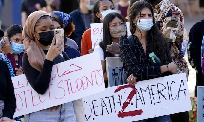 Death to America:  ASU students protest Kyle Rittenhouse