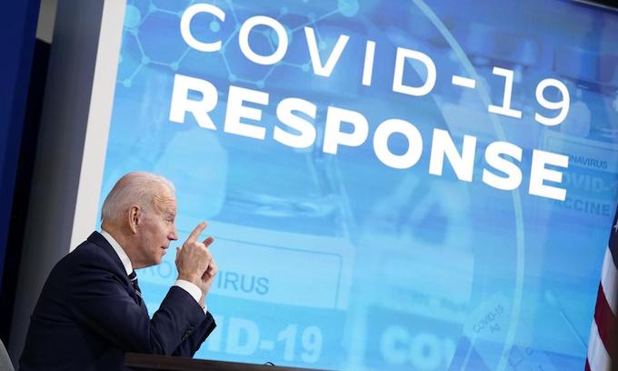Biden receives 2nd booster, presses Congress for more virus funds