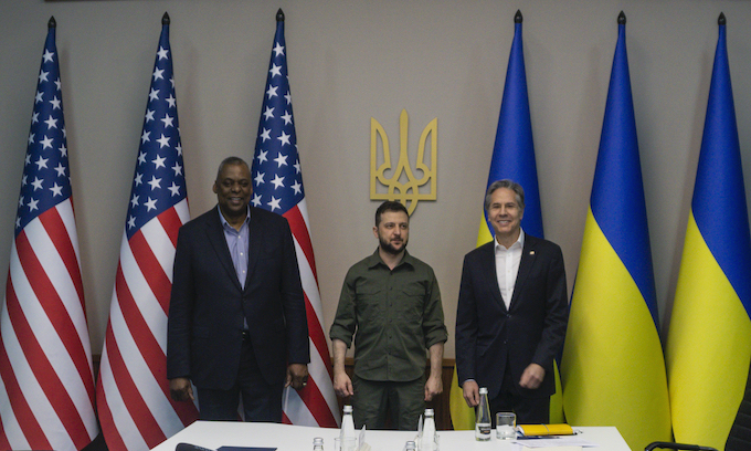 In visit to Kyiv, Blinken and Austin announce aid, diplomatic surge