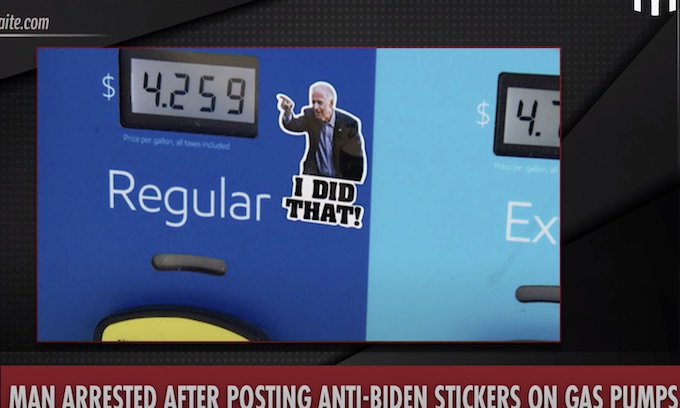 Pennsylvania Man Arrested for Placing Biden ‘I Did That’ Stickers on Gas Pumps