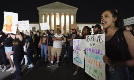 Protesters gather at Supreme Court as draft of decision overturning Roe vs Wade is leaked