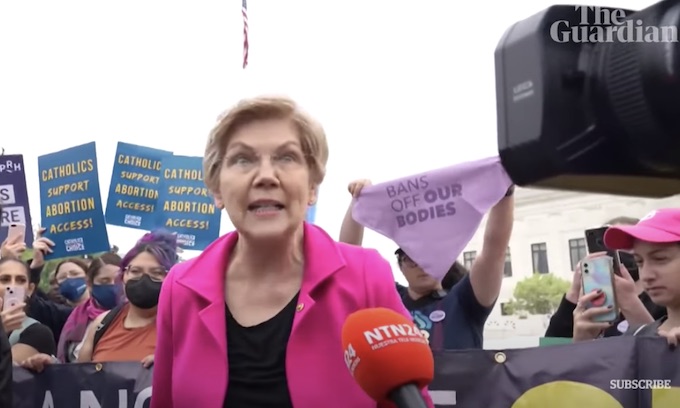 Elizabeth Warren goes on the warpath at Supreme Court protest