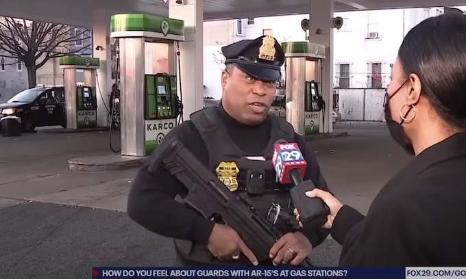 Philadelphia Gas Station Owner Forced to Hire Guards With AR-15s Due to Rise in Crime