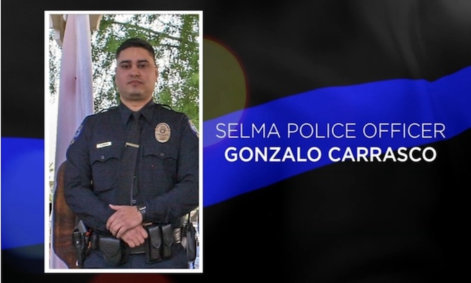 Selma, CA police officer shot and killed in line of duty. Suspect arrested