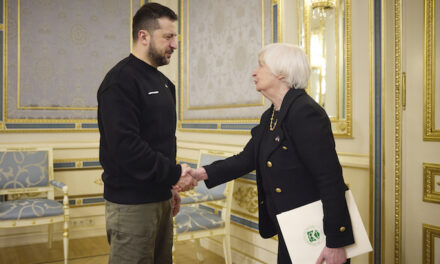 Yellen promises Zelenskyy in Kyiv: US will keep helping Ukraine as long as needed