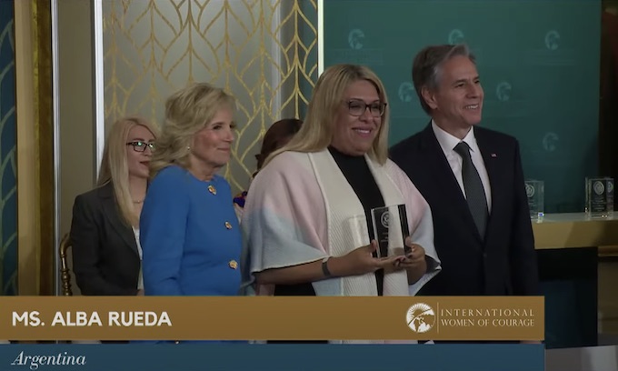 Jill Biden celebrates biological male who won International Women of Courage award